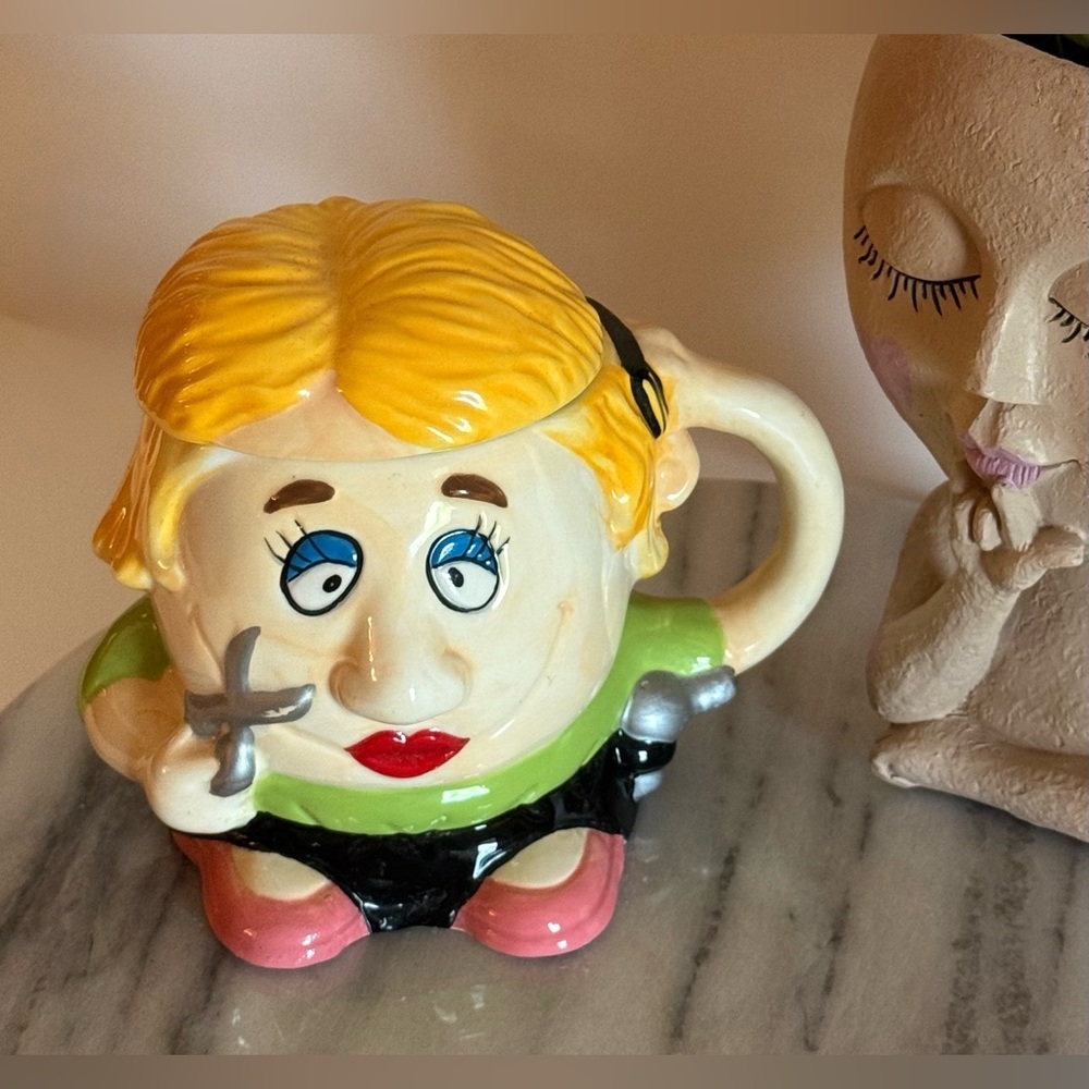 XPRES Funny Character Mug Novelty Coffee Mug Blonde Girl Gag Gift Cup